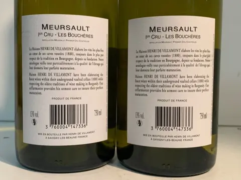 2020 Meursault 1° Cru "Les Bouchères" -Henri de Villamont - Bourgogne - 2 Flessen (0.75 liter)