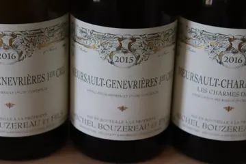 2016 Meursault 1° Cru "Charmes du Dessus" & 2015, 2016Meursault 1° Cru "Genevrières"- Domaine Bouzereau - Bourgondië - 3 Fles (0,75 liter)