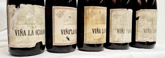 1970 Bodegas Lan, Viña Lanciano - Rioja Crianza - 5 Flessen (0.75 liter)
