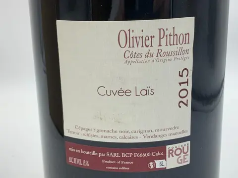 2015 Domaine Olivier Pithon "Lais" - Côtes Catalanes - 1 Dubbele Magnum/Jerobeam (3.0 L)