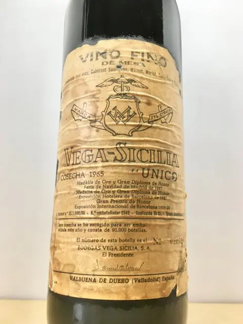 1965 Vega Sicilia Unico - Ribera del Duero Gran Reserva - 1 Fles (0,75 liter)