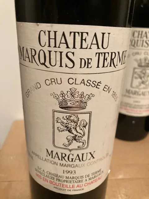 1993 Chateau Marquis de Terme - Pauillac 4ème Grand Cru Classé - 3 Flessen (0.75 liter)