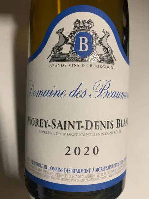 2020 Morey-Saint-Denis Blanc Domaine des Beaumont - Bourgogne - 2 Flessen (0.75 liter)