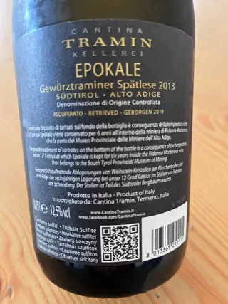 2013 Cantina Tramin Kellerei 'Epokale' Gewurztraminer - Trentino Alto Adige - 1 Fles (0,75 liter)