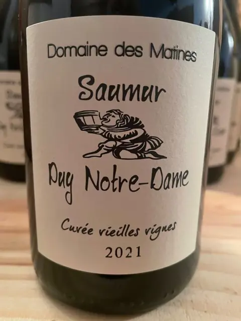 2021 Domaine des Matines Cuvée Puy notre Dame Vieilles Vignes - Saumur - 12 Flessen (0.75 liter)