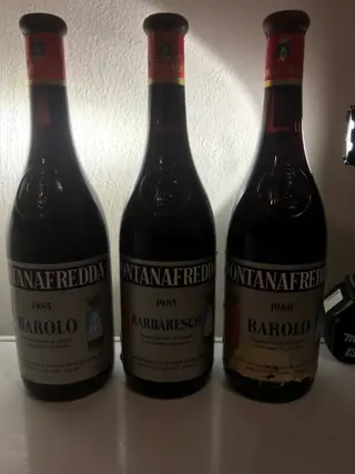 1980 , 1985 Barolo & 1985 Barbaresco Fontanafredda - Piëmont - 3 Flessen (0.75 liter)