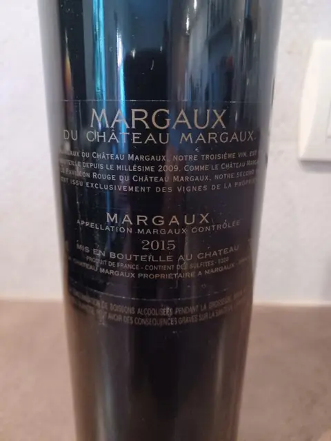 2015 Margaux du Chateau Margaux, 3rd wine of Ch. Margaux - Margaux - 1 Fles (0,75 liter)