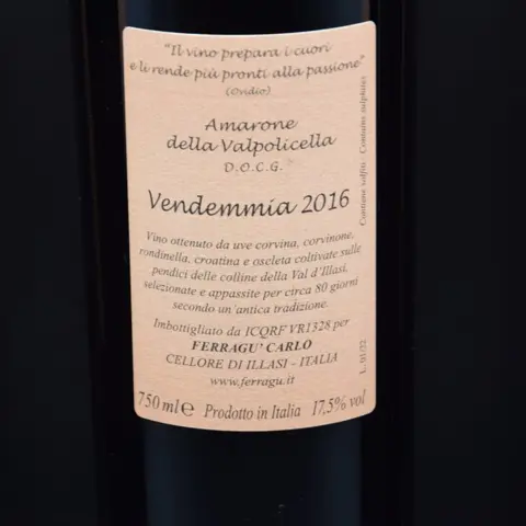 2016 Ferragù - Amarone della Valpolicella - 3 Flessen (0.75 liter)