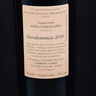2016 Ferragù - Amarone della Valpolicella - 3 Flessen (0.75 liter)