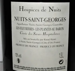 2015 Nuits Saint-Georges Les Fleurières - Les Plantes au Baron - Cuvée des Soeurs Hospitalières - Bourgondië - 1 Magnum (1,5 L)
