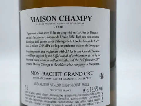 1991 Montrachet Grand Cru - Maison Champy - Bourgondië - 1 Fles (0,75 liter)