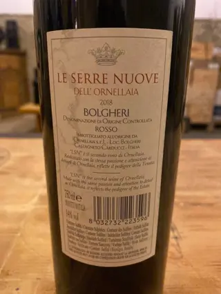 2018, 2019 & 2020 Ornellaia, Le Serre Nuove & 2015 Castello di Brolio, Gran Selezione - Chianti Classico, Toscane - 4 Flessen (0.75 liter)