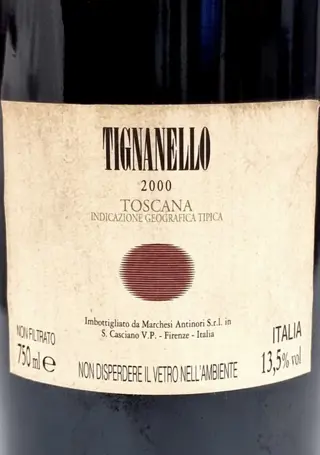 2000 Marchesi Antinori, Tignanello - Toscana IGT - 1 Fles (0,75 liter)