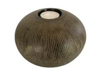 WAXINELICHT DESIGN GOLD BLACK DIA 16 CM NIEUW