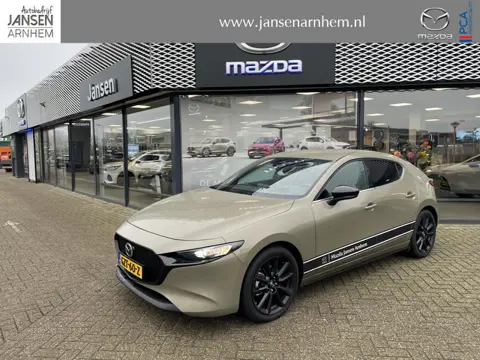 Mazda 3 HB 2.0 e-SkyActiv-G 150 M Hybrid Nagisa , Demovoordeel € 5.090,-, Bruin Leder, Bose, Navi, A