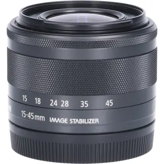 Tweedehands Canon EF-M 15-45mm f/3.5-6.3 IS STM - Zwart CM1560