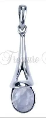 Sierlijke hanger van zilver en maansteen