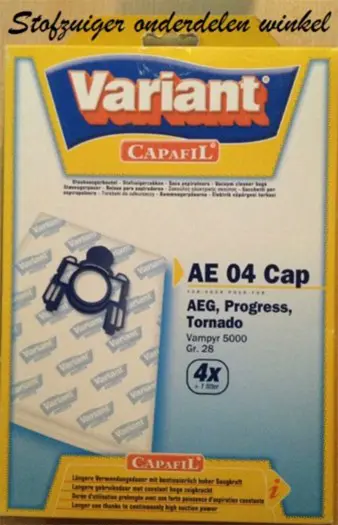 Variant AE 04 Cap AEG stofzuigerzakken