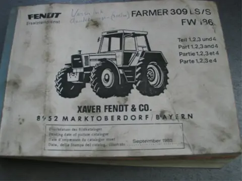 Manual Fendt Farmer 309 LS / S FW 186