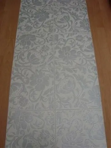 Zilver bloemen vinyl Opruimng uitverkoop behang 111