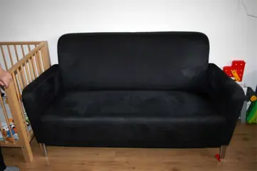 Marine blauwe velours bank