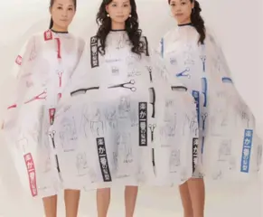 Kapper cape 3 kleuren.Japanse / KAPPER SPULLEN KAPSALON