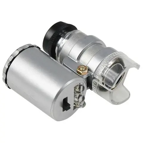 LED 60X vergroten microscoop voor goed , zilver, biologie