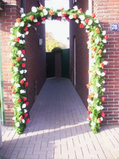 Trouwboog wierden huwelijksboog boog rozenboog groen trouwen