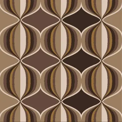 Retro creme beige bruin trendy vlies behang