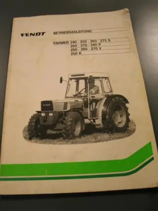 Manual Fendt Farmer 240/250 / 260/270 / 275 / 280
