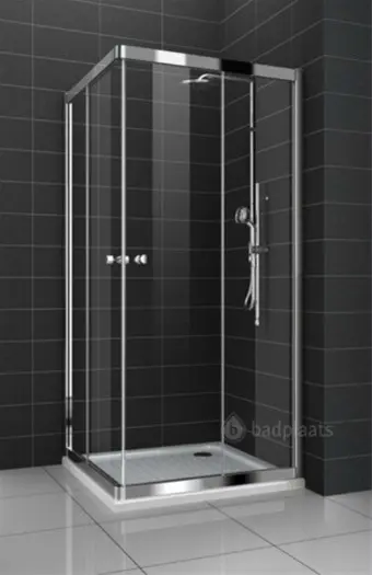 Douchewand Boston douchecabine vierkant 80x80cm draaideuren