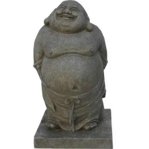 Staand Happy Boeddha Beelden Tuinbeeld 48cm