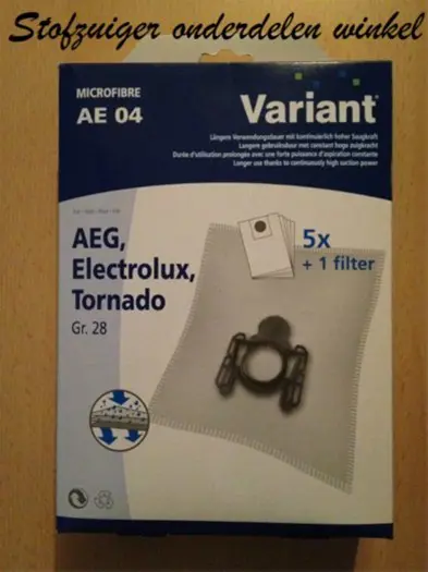 Variant AE04 stofzuigerzakken AEG Electrolux Tornado