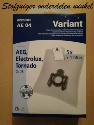 Variant AE04 stofzuigerzakken AEG Electrolux Tornado