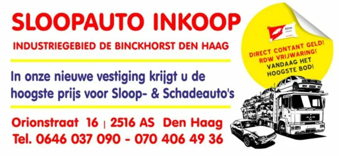 Sloopauto Pijnacker Gegarandeerd de hoogste prijs