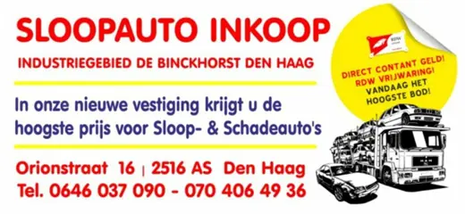 Sloopauto Pijnacker Gegarandeerd de hoogste prijs