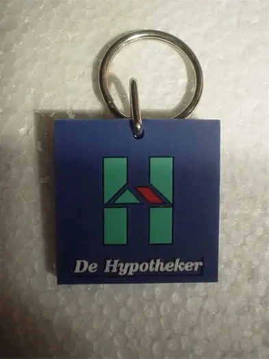 Sleutelhanger van " De hypotheker", NIEUW, zacht plastic