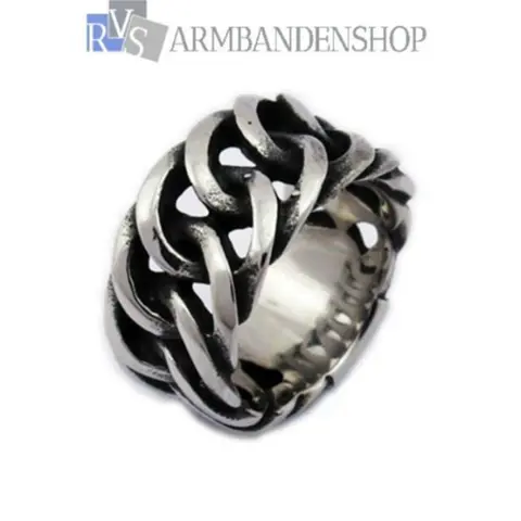 Rvs heren en dames ringen infinity chain ring Ben buddha sty