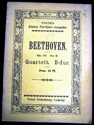 Beethoven Strijkkw Nr.6 in Bes groot, opus 18/6,ca.1911,gst