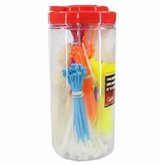 Kabelbinders/strip tyribs gekleurd 650-delig in koker