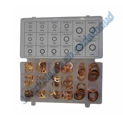 Assortiment koperringen 220 stuks (4-22mm)