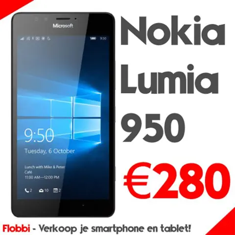 Nokia Lumia 950. Hoge vergoeding, snel &amp; betrouwbaar