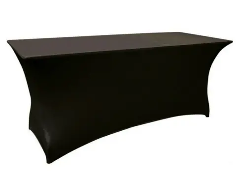Tafelhoes stretch 180x76x74cm kleur zwart - tafelrok