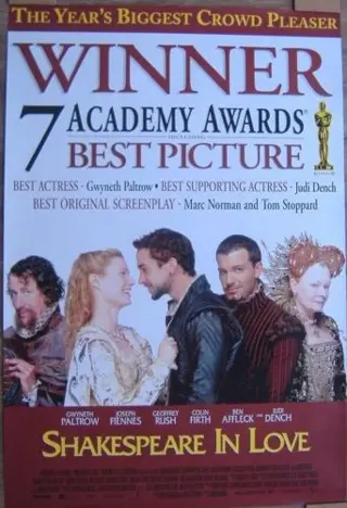SHAKESPEARE IN LOVE filmposter.