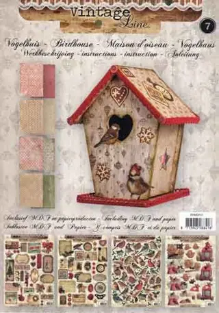 Vogelhuis Maken Pakket - Kerst Vintage - BHMDF07