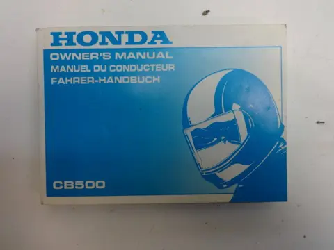 INSTRUCTIEBOEKJE Honda CB 500 1990 - 2009