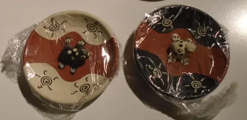 KIKKER SCHAALTJES SET KERAMIEK NIEUW