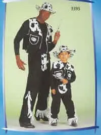 Cowboy " Koeien print ", maten 104 T/m 164