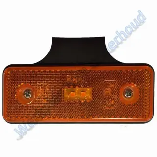 Zijmarkeringslamp Led oranje met steun 90gr 12/24V