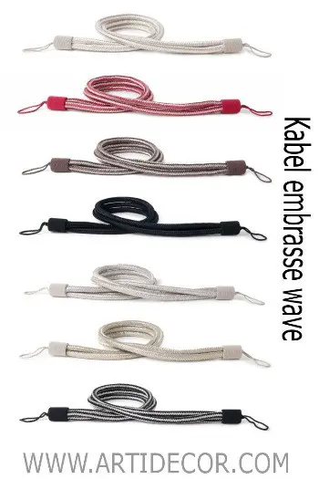 Kabel embrasse Wave (leverbaar in 7 kleuren)